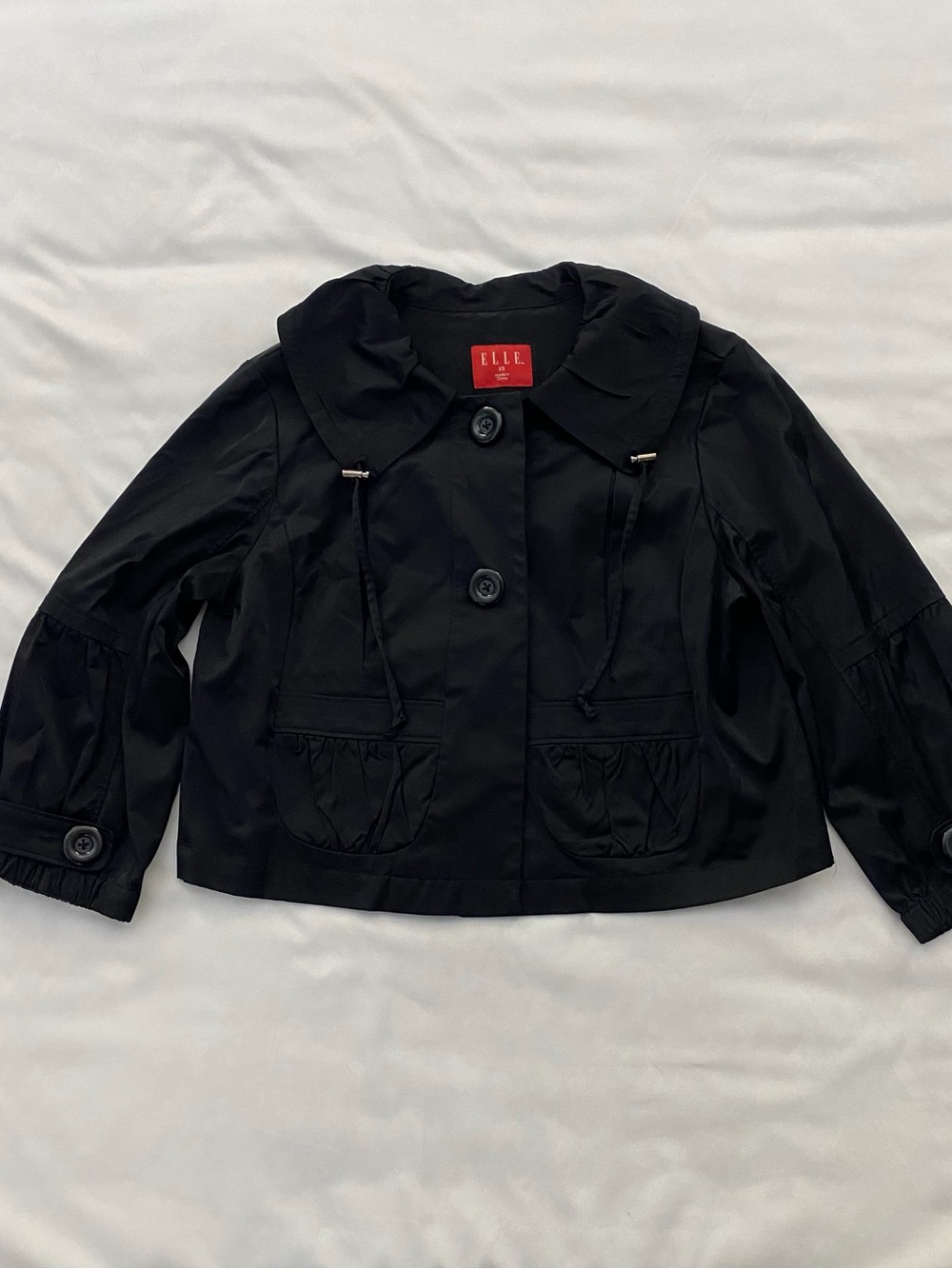 Elle Black Cropped Jacket Size X-Small